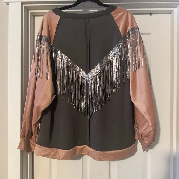 COPY - POL NWT PINK AND GRAY TOP 2900 - Picture 2 of 4